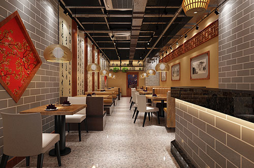宿迁传统中式餐厅餐馆装修设计效果图